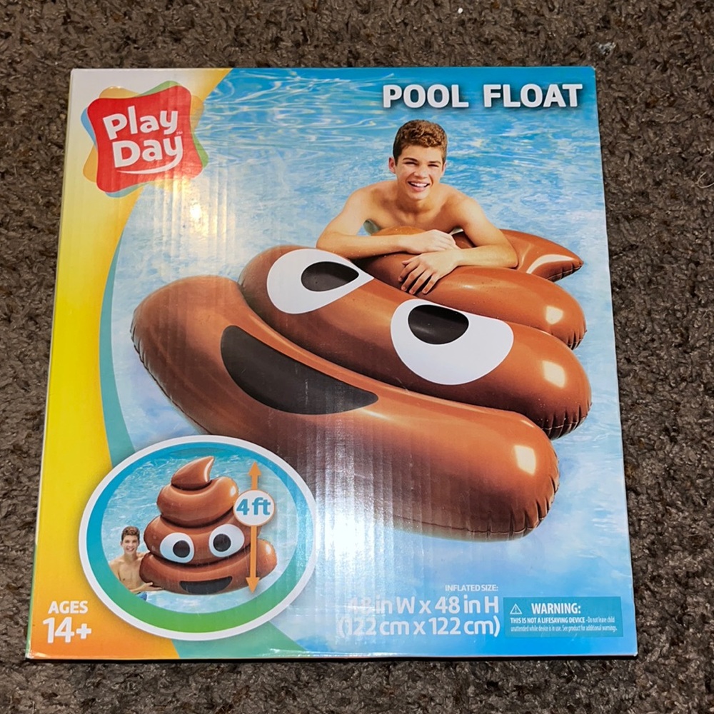 4 ft Poop Emoji Pool Float